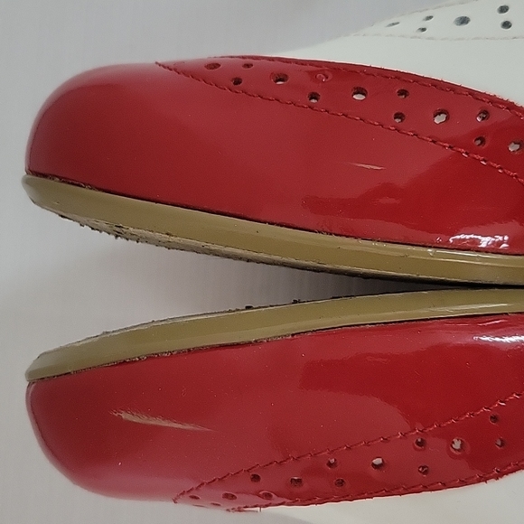 ARCHIE'S 1950 Style Red and white Vintage Heels - Picture 15 of 17